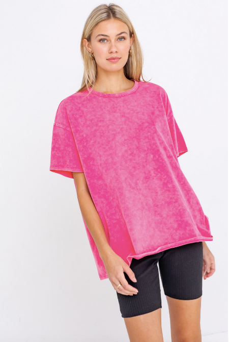 Pink acid best sale wash shirt
