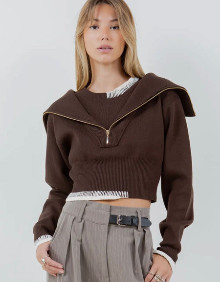 Ava Sweater- Brown