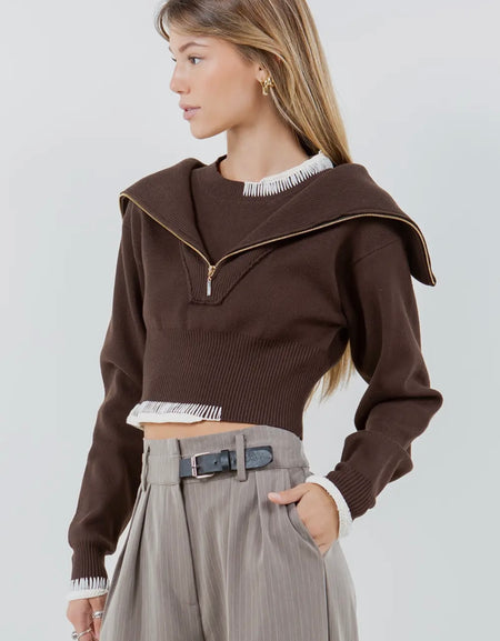 Ava Sweater- Brown