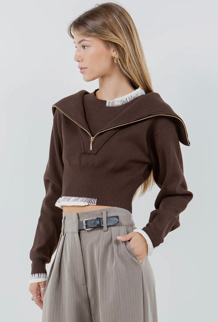 Ava Sweater- Brown