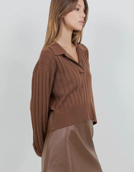 Cuffing Season Sweater- Brown