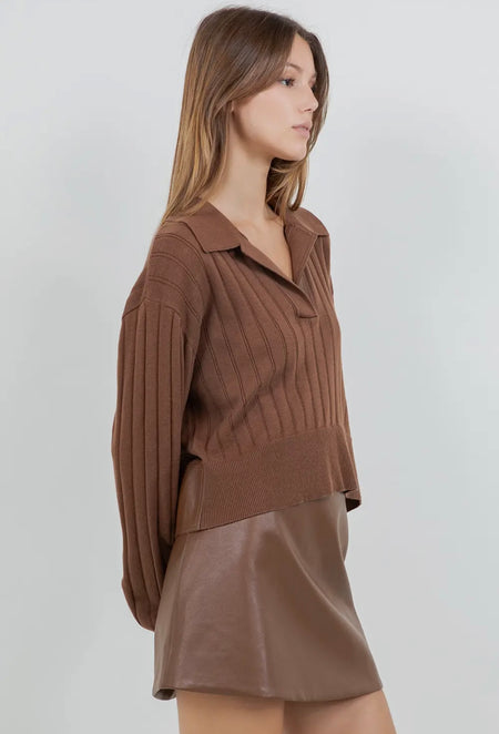 Cuffing Season Sweater- Brown