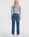 Bayeas Mid Rise Crop Straight Jeans