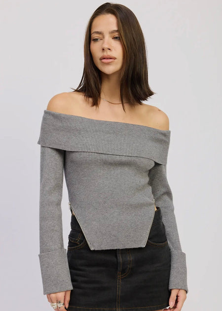 Winona Top- Grey