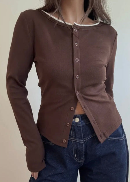 Jackie Cardigan- Brown