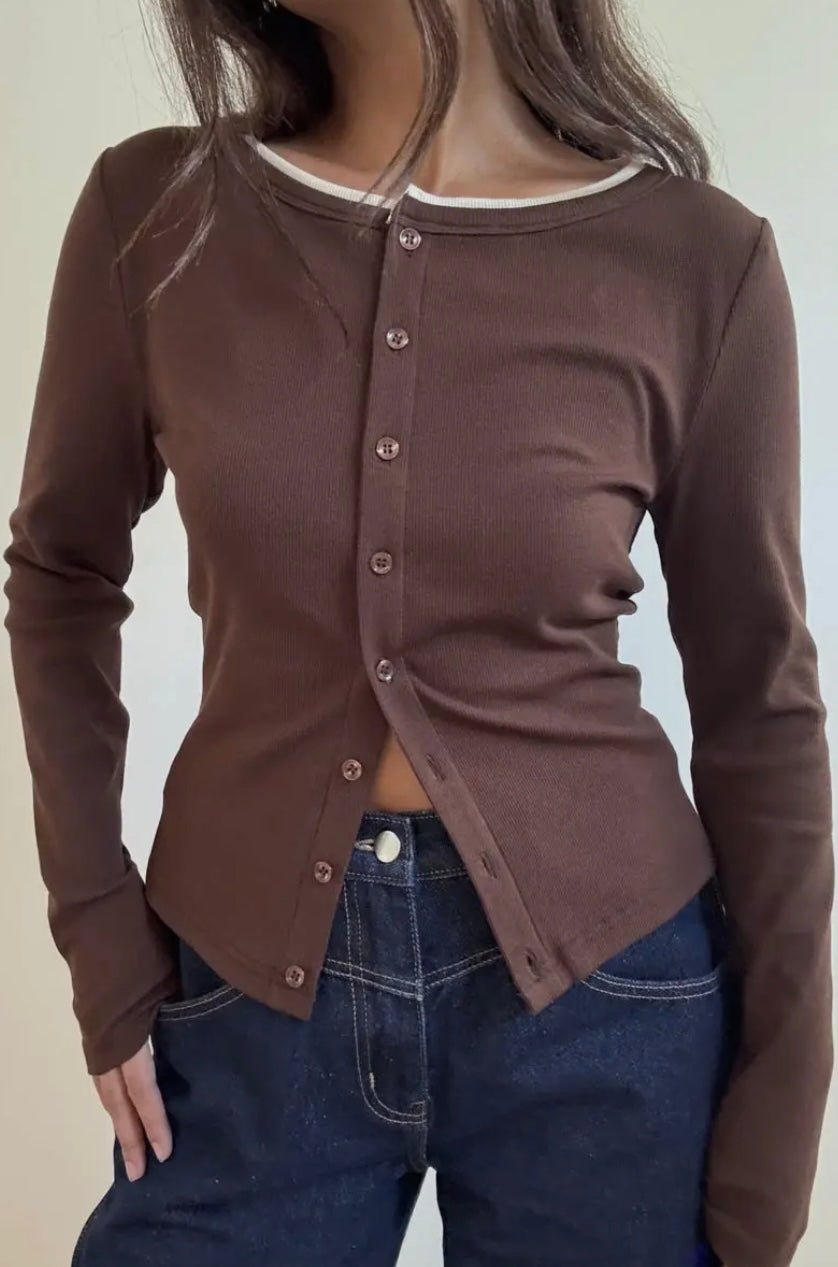 Jackie Cardigan- Brown