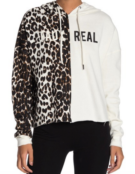 "Faux Real" Leopard and Solid Hoodie - hokiis