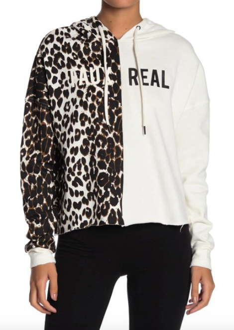 "Faux Real" Leopard and Solid Hoodie - hokiis