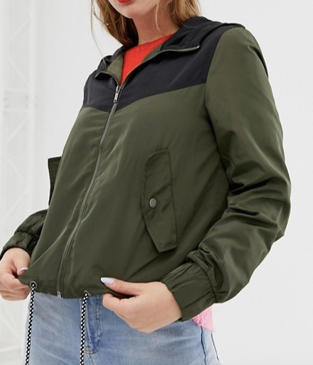Color block anorak jacket online