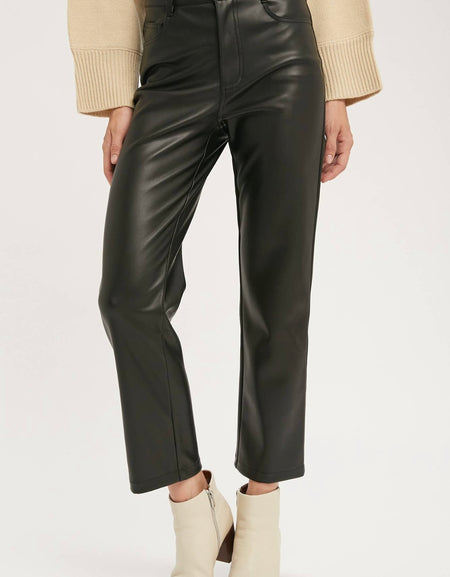 Vegan Leather Muse Pants - hokiis