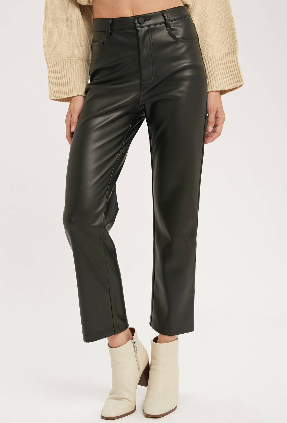 Vegan Leather Muse Pants - hokiis
