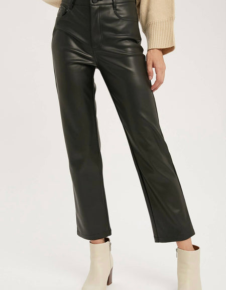 Vegan Leather Muse Pants - hokiis
