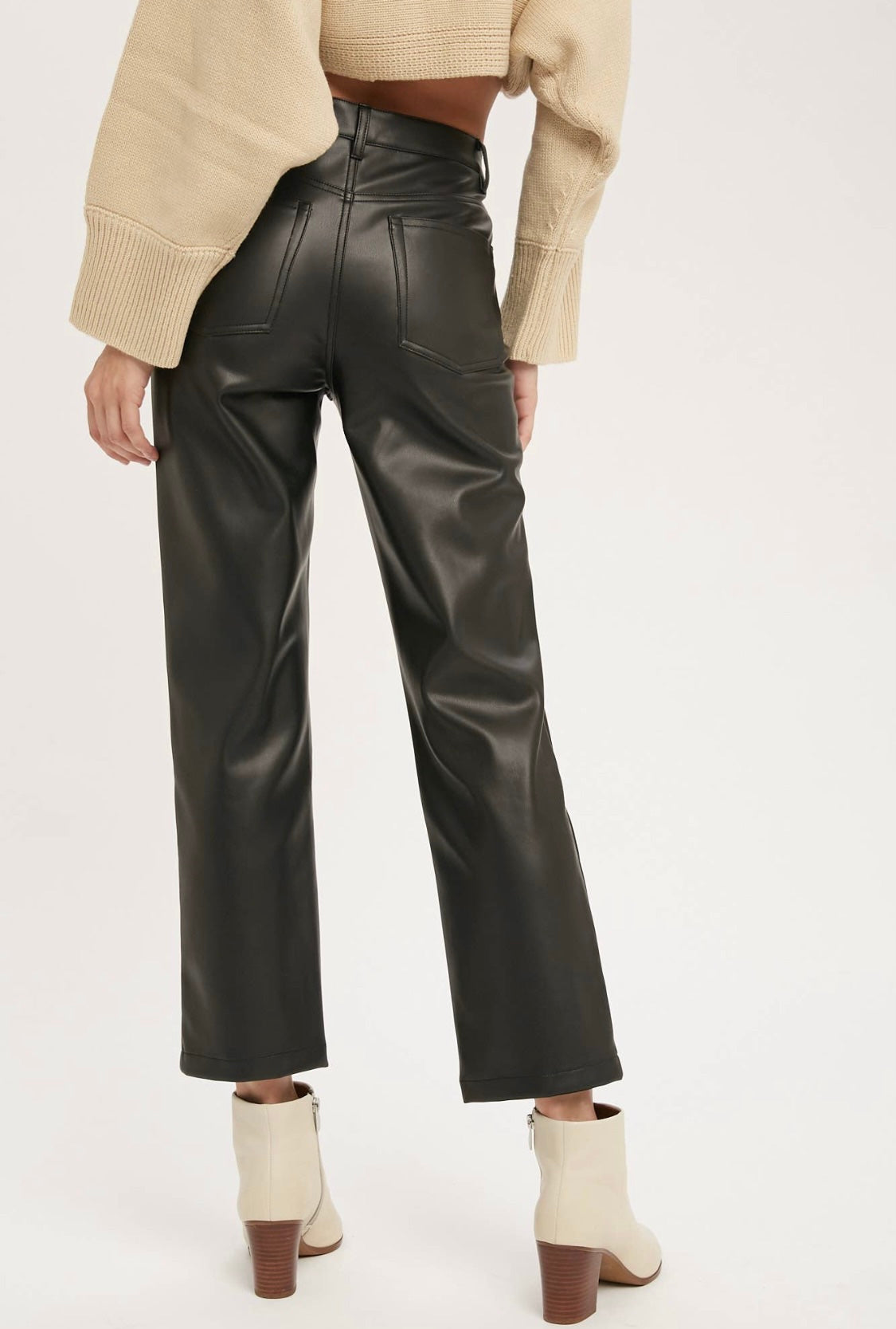 Vegan Leather Muse Pants - hokiis
