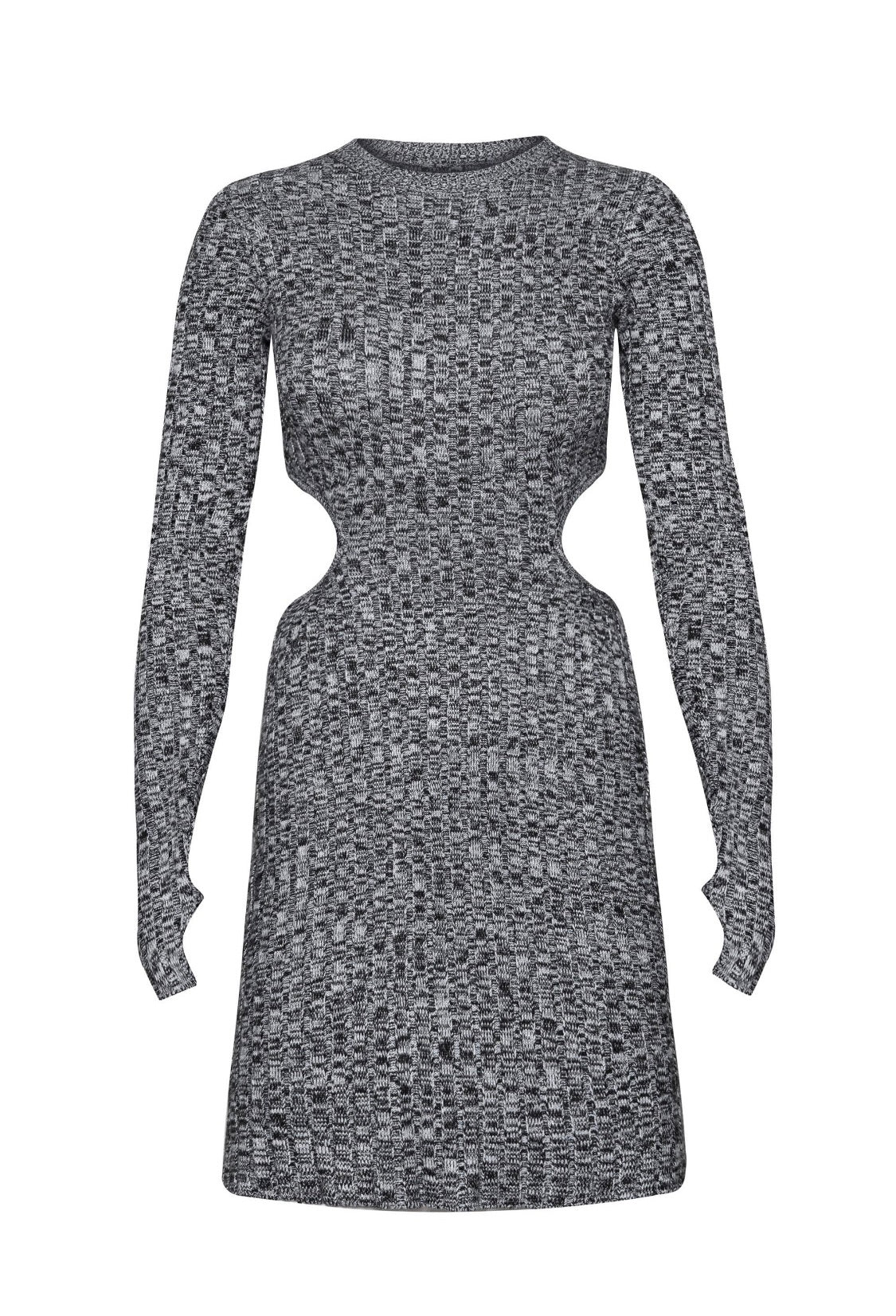 Cut-Out Knitted Mini Dress - hokiis
